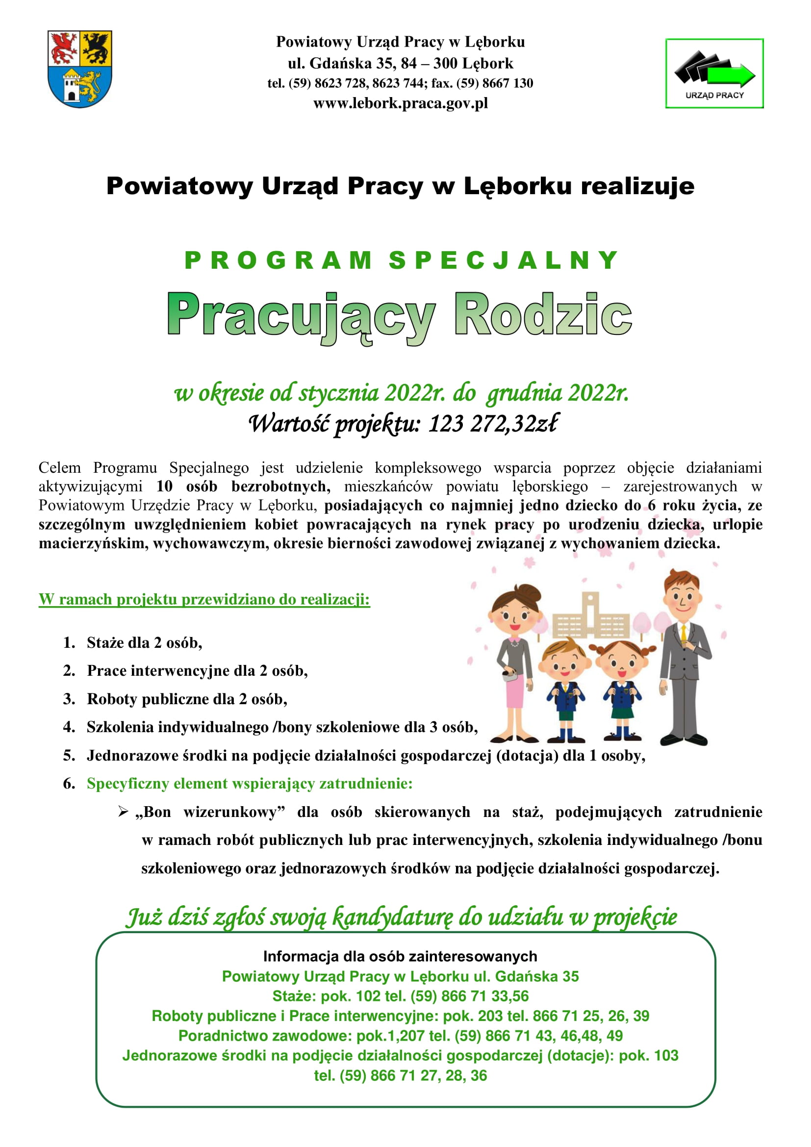 Program Pracujący Rodzic - plakat